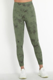 Army Green Casual Sportswear Print Patchwork