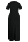 Black Fashion Casual Plus Size Short Sleeve V Neck Printed Dress Floor Length Print Dresses