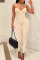 White Sexy Solid Patchwork Spaghetti Strap Skinny Jumpsuits