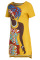 Yellow Casual Irregular Printed Dress