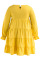 Yellow Casual Split Joint O Neck Princess Plus Size Dresses