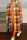Orange Fashion Casual Plaid Print Cardigan Turndown Collar Outerwear