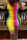 Multicolor Fashion Sexy Print Bandage Spaghetti Strap Skinny Romper