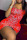 Red Print Patchwork Slit Spaghetti Strap One Step Skirt Dresses