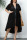 Black Casual Solid Patchwork V Neck Plus Size Overcoat