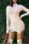 White Fashion Sexy Solid Asymmetrical Turtleneck Long Sleeve Dresses