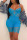 Light Blue Sexy Solid Split Joint See-through Spaghetti Strap Skinny Jumpsuits