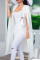 White Fashion Casual Solid Cardigan Turn-back Collar Outerwear
