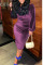 Pink Purple Sexy Solid Split Joint Off the Shoulder One Step Skirt Dresses