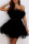 Black Sexy Solid Split Joint Asymmetrical Strapless Evening Dress Dresses
