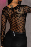 Black Fashion Sexy Patchwork Solid See-through Lingerie