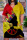 Black Yellow Fashion Casual Print Basic V Neck Short Sleeve Dress