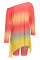 Rainbow Color Sexy Patchwork Print asymmetrical Straight Long Sleeve Two Pieces