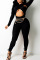 Black Sexy Solid Hollowed Out Split Joint Asymmetrical Regular Jumpsuits (Without Belt)