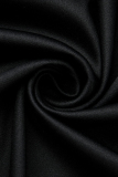 Black Fashion Casual Print Basic O Neck Long Sleeve Plus Size Dresses