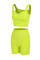 Yellow Sexy Casual Solid Backless V Neck Sleeveless Two Pieces