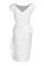 White Casual Solid Flounce O Neck Irregular Dress Dresses