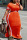 Orange Fashion Casual Plus Size Solid Patchwork Slit O Neck Short Sleeve Dress (Without Belt)
