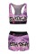 Gold Sexy Sportswear Print Basic U Neck Sleeveless Two Pieces