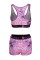 Gold Sexy Sportswear Print Basic U Neck Sleeveless Two Pieces