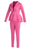 Pink Fashion Sexy Ruffled Fashion Suit