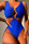 Royal Blue Sexy Solid Hollowed Out Split Joint Swimwears