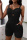 Black Sexy Casual Solid Hollowed Out Backless Spaghetti Strap Skinny Romper
