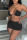 Black Sexy Solid Patchwork Frenulum Sleeveless Two Pieces