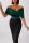 Green Work Elegant Solid Patchwork With Belt V Neck One Step Skirt Dresses