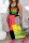 Black Fashion Sexy Print Basic U Neck Plus Size Two Pieces