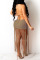 Black Sexy Solid Tassel Hollowed Out Patchwork Backless Swimwears Cover Up