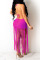 Tangerine Sexy Solid Tassel Hollowed Out Patchwork Backless Swimwears Cover Up