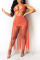 Rose Red Sexy Solid Tassel Hollowed Out Patchwork Backless Swimwears Cover Up