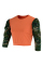 Army Green Fashion Casual Camouflage Print Patchwork O Neck Tops
