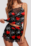 Multicolor Fashion Sexy Living Print Patchwork Backless Sleepwear