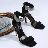 Black Fashion Sexy Patchwork Pointed Shoes