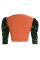 Orange Fashion Casual Camouflage Print Patchwork O Neck Tops