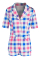 Purple Fashion Casual Plaid Print Suit Shorts Set