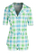 Purple Fashion Casual Plaid Print Suit Shorts Set