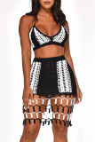 Black Fashion Sexy Beach Skirt Two-piece Set