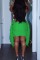 Green Sexy Solid Tassel Hollowed Out Split Joint Backless Halter Pencil Skirt Dresses