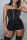 Black Fashion Sexy Solid Backless Strap Design Strapless Skinny Romper