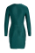 Green Fashion Sexy Solid Fold Half A Turtleneck Long Sleeve Dresses