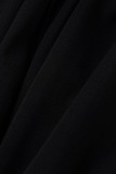 Black Celebrities zipper Solid Fluorescent Plus Size
