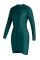 Green Fashion Sexy Solid Fold Half A Turtleneck Long Sleeve Dresses