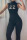 Black Casual Sportswear Solid Embroidered Patchwork Turtleneck Skinny Jumpsuits