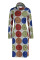 Multi-color Sexy Europe and America Long Sleeves O neck Step Skirt Knee-Length Print Dresses