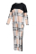 Black Fashion Casual Print Patchwork O Neck Long Sleeve Two Pieces