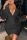 Black Sexy Solid Bright Silk V Neck Irregular Dress Dresses
