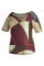 Rose Red Casual Print Patchwork V Neck Plus Size Tops
